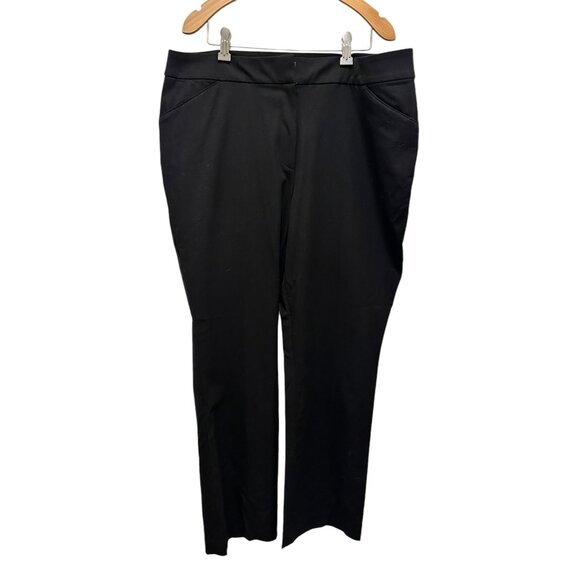 👗 2/$30 👗 Chico's Black Plus Size Straight Leg Slacks sz 14 (2.5) - Picture 1 of 8